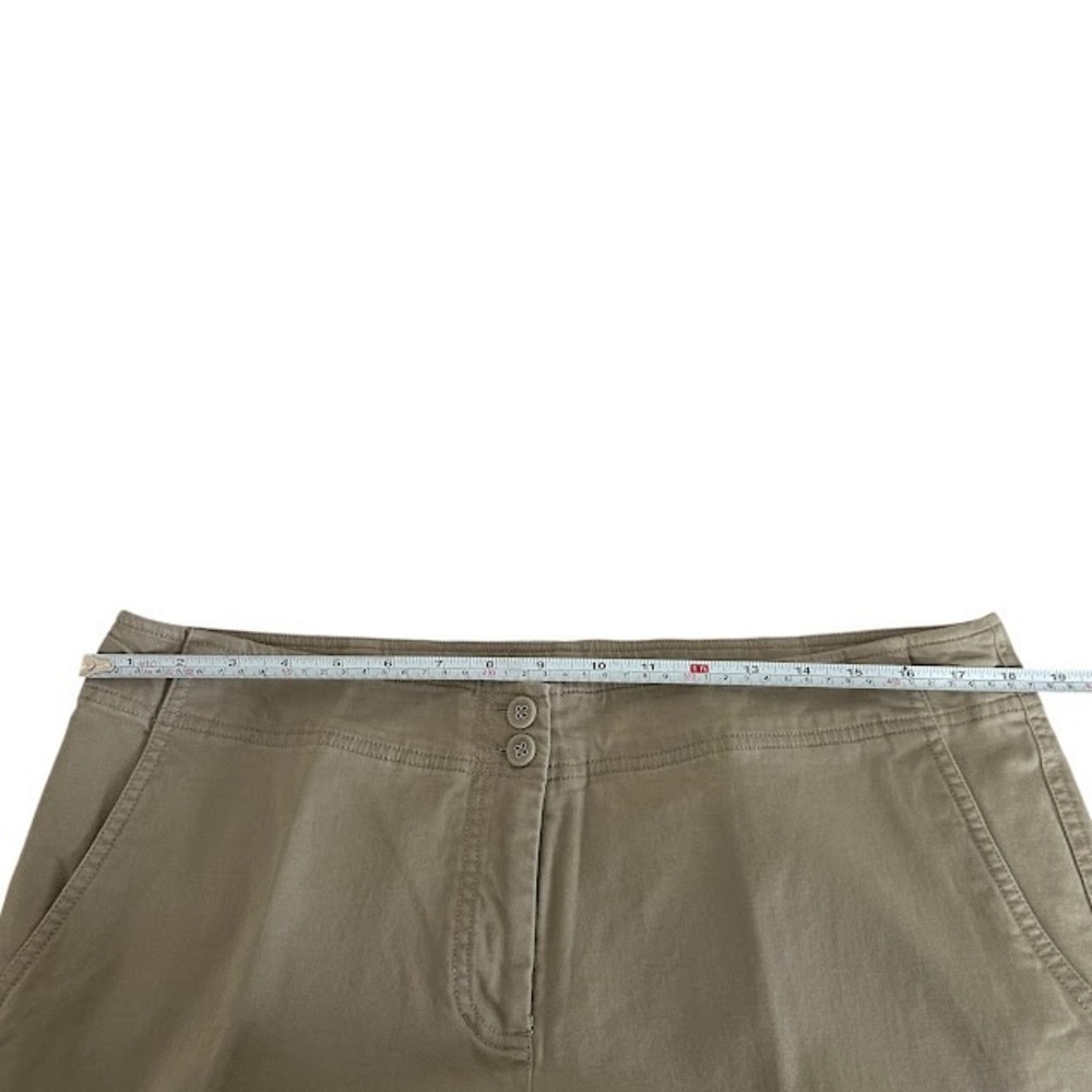 Eileen Fisher Sage Green Wide Leg Cotton Chino Pants Womens L - Picture 3 of 5